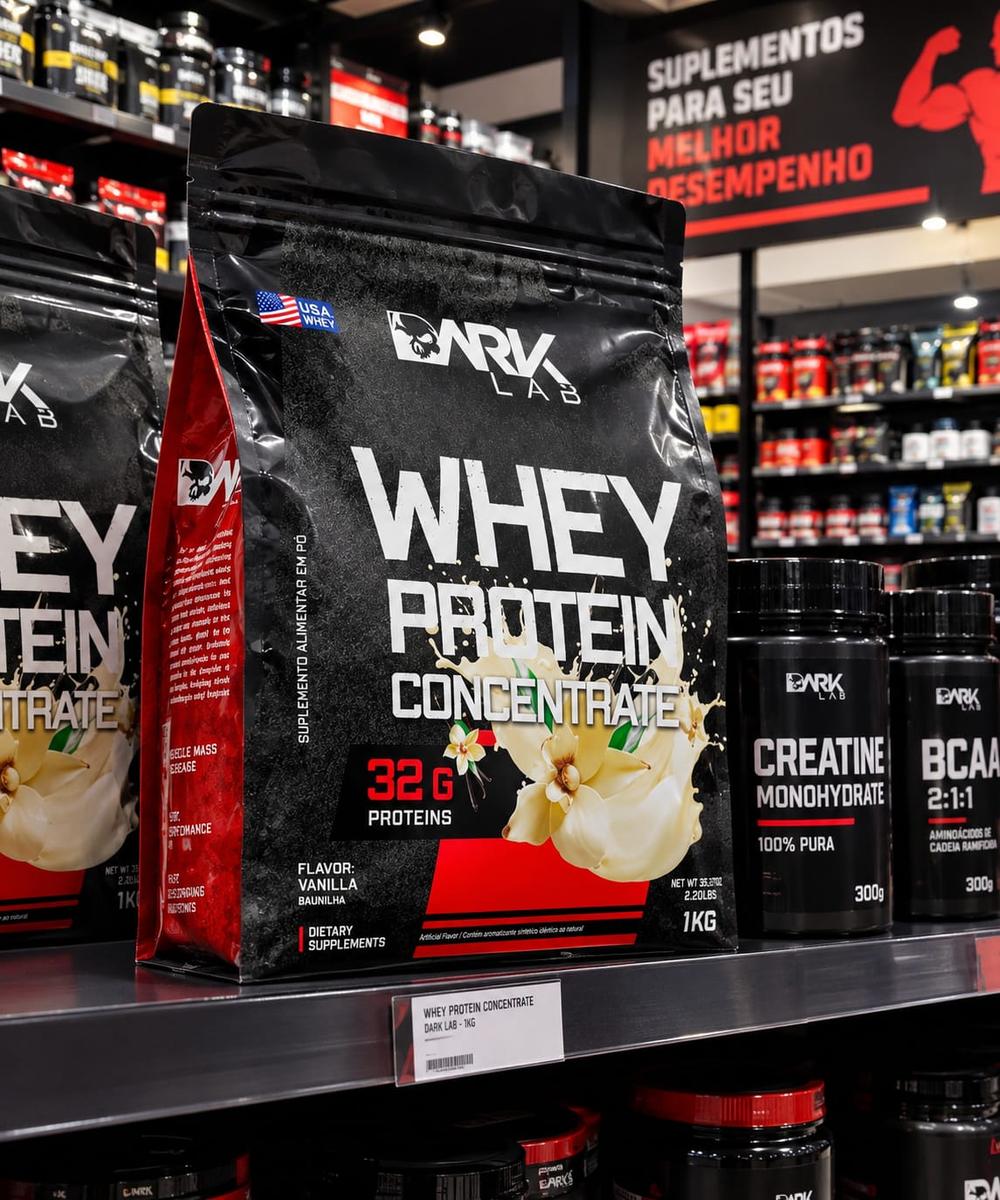 Whey Protein Concentrado 1kg Dark Lab Sabor Baunilha