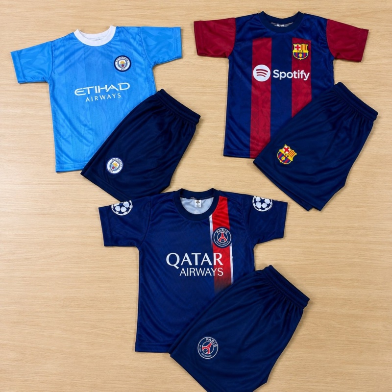 Kit 3 Conjuntos Infantil Diversos Times Futebol