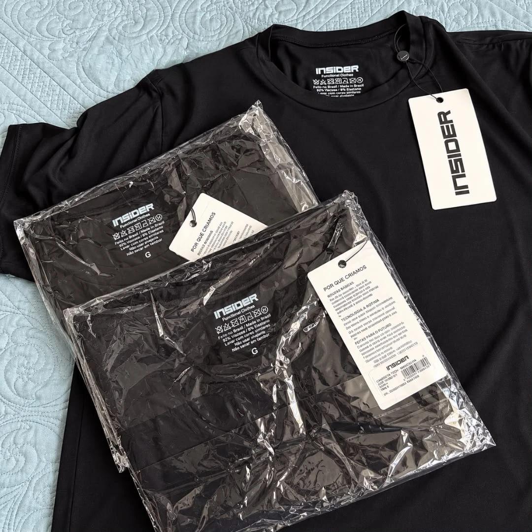 Kit 3 Camisetas Tech T-Shirt Insider