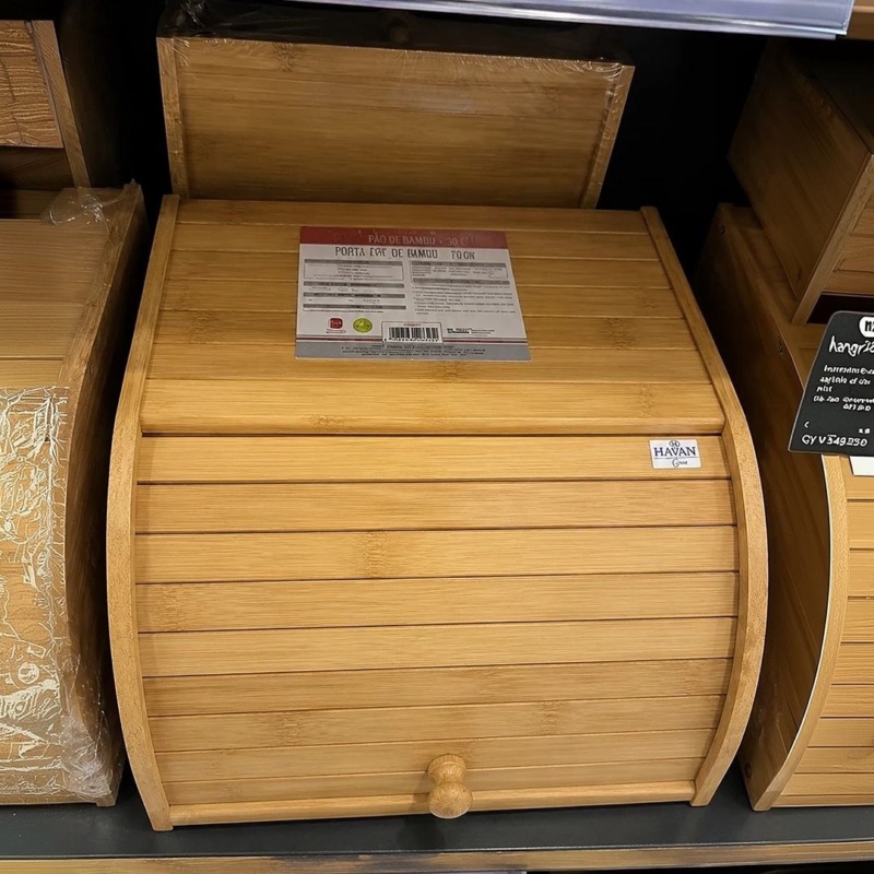 Cesto Pão Porta Pães Organizador MDF Retrátil
