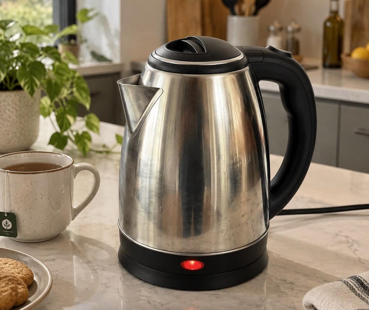 Chaleira Elétrica Inox 2L 1000W Base 360° Desligamento Automático (220v) ​