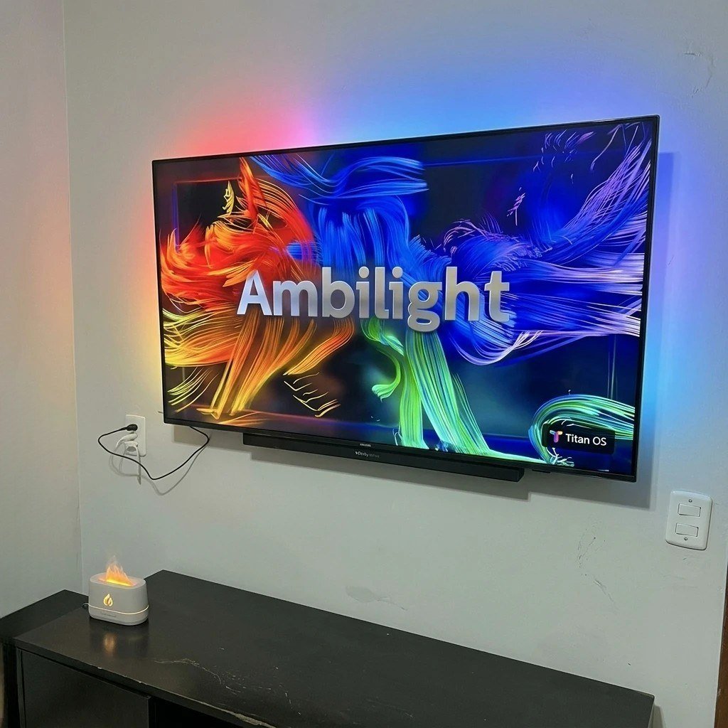 PHILIPS, Smart TV Ambilight 50" 4K, Titan OS, 50PUG8100/78