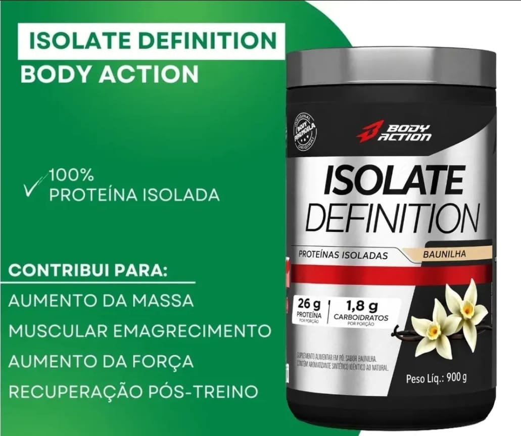 Whey Isolado Proteína 100% Isolada 900g Body Zero Açúcar