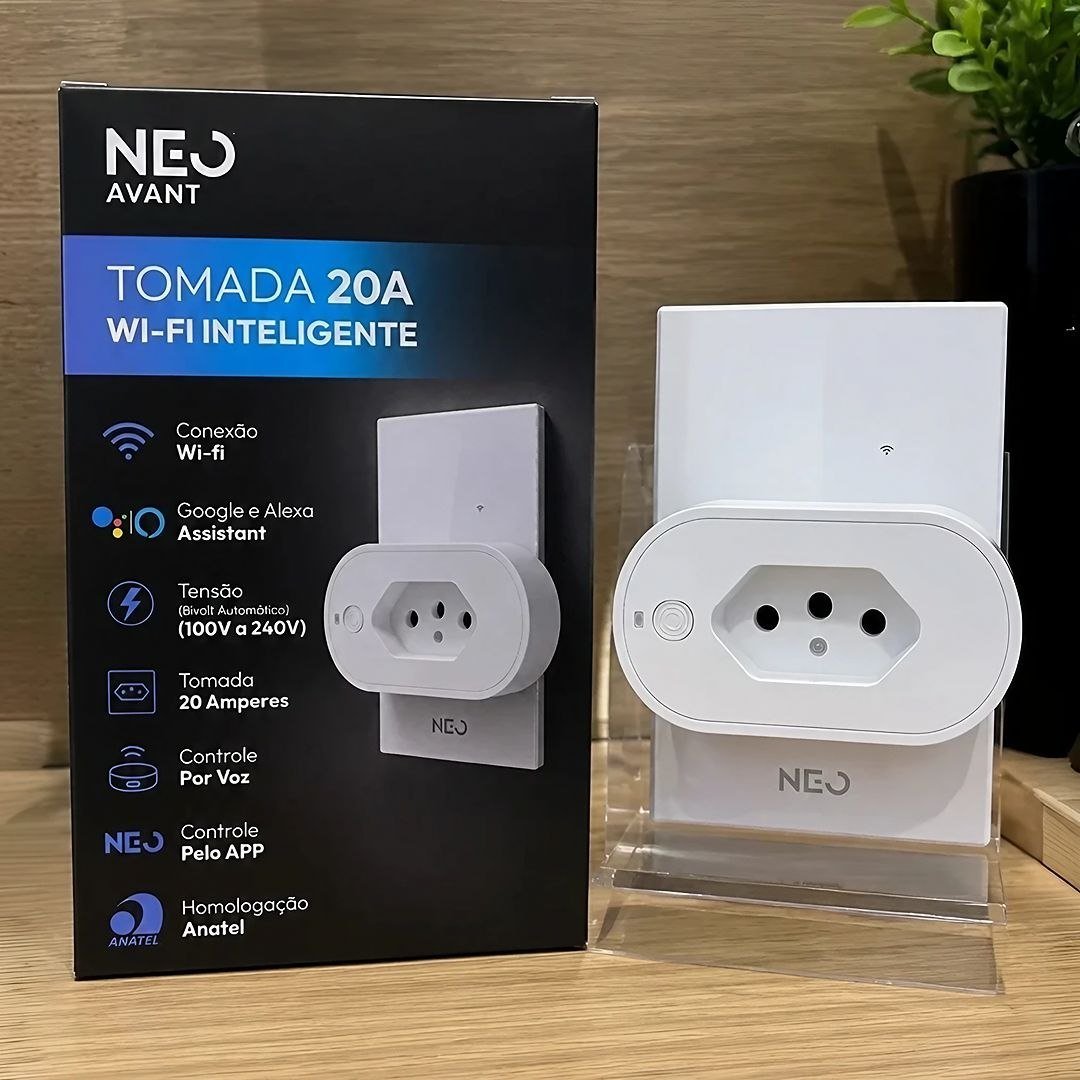 Tomada Inteligente Wi-fi 2.4 GHz 20A Bivolt Neo Avant