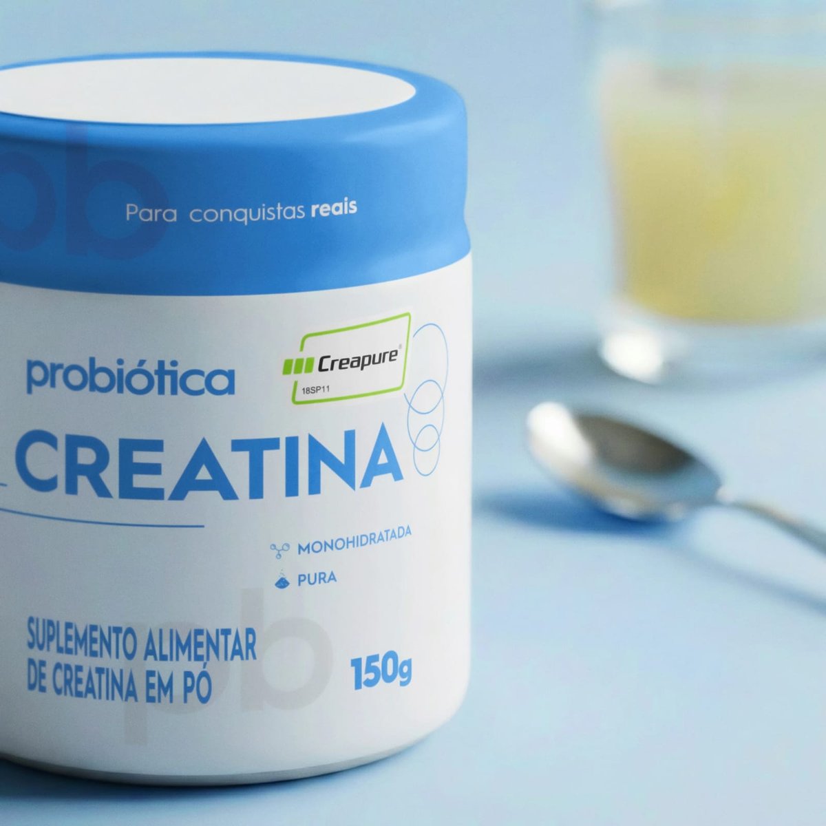 Creatina Monohidratada Creapure Probiótica 150g Sem Sabor