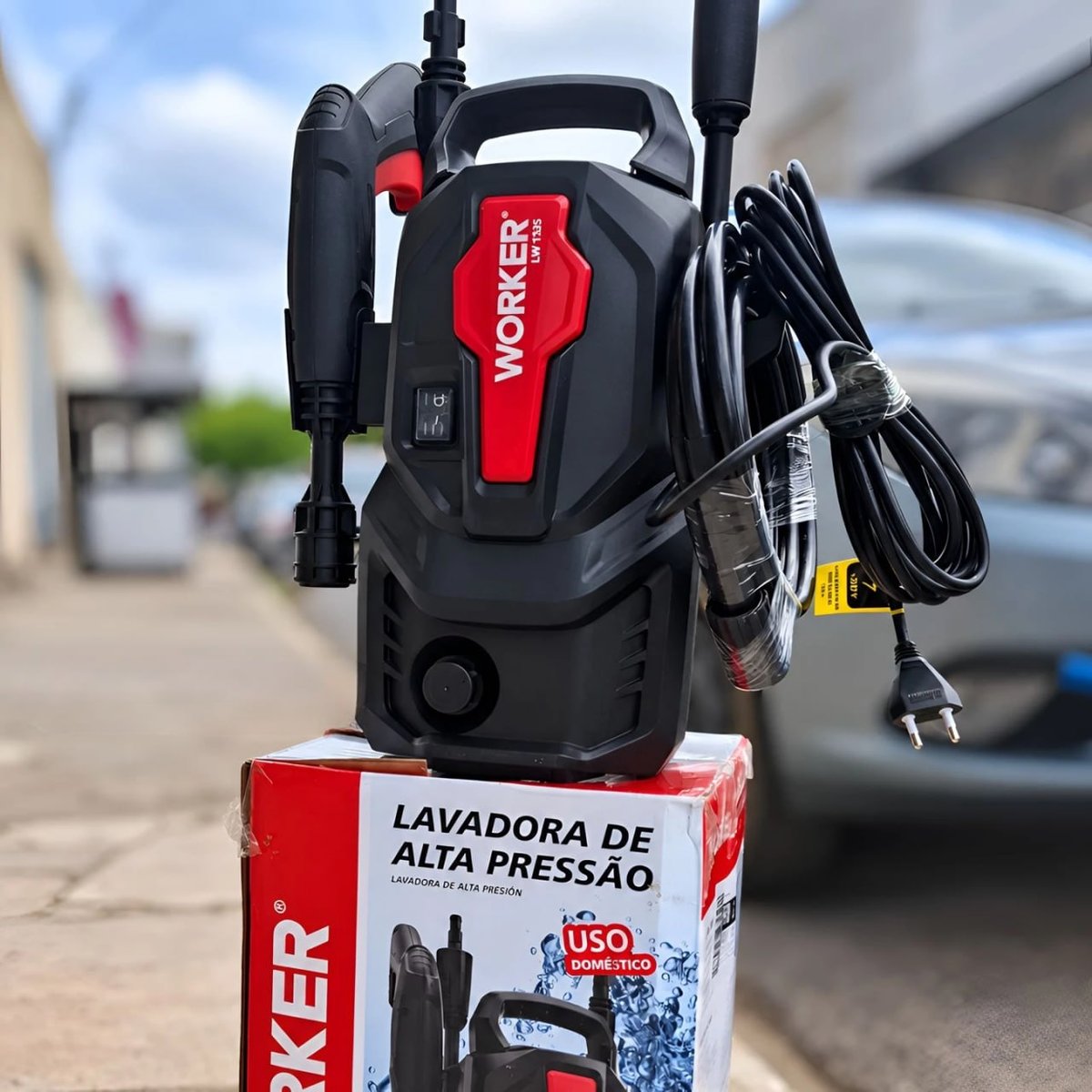 Lavadora De Alta Pressão Potente 1305lbs Kit Shampoo Worker