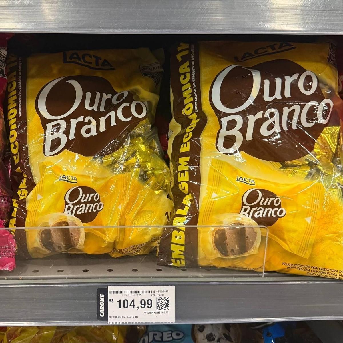 Chocolate Ouro Branco Pacote 1Kg