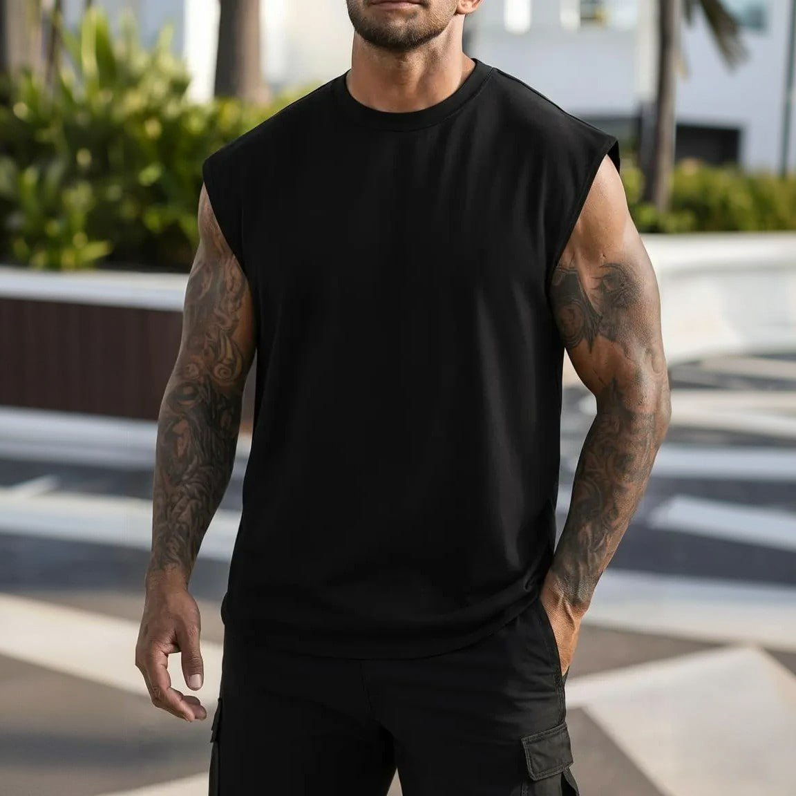 Regata Oversized Masculino Tamanho Grande Básica Lisa