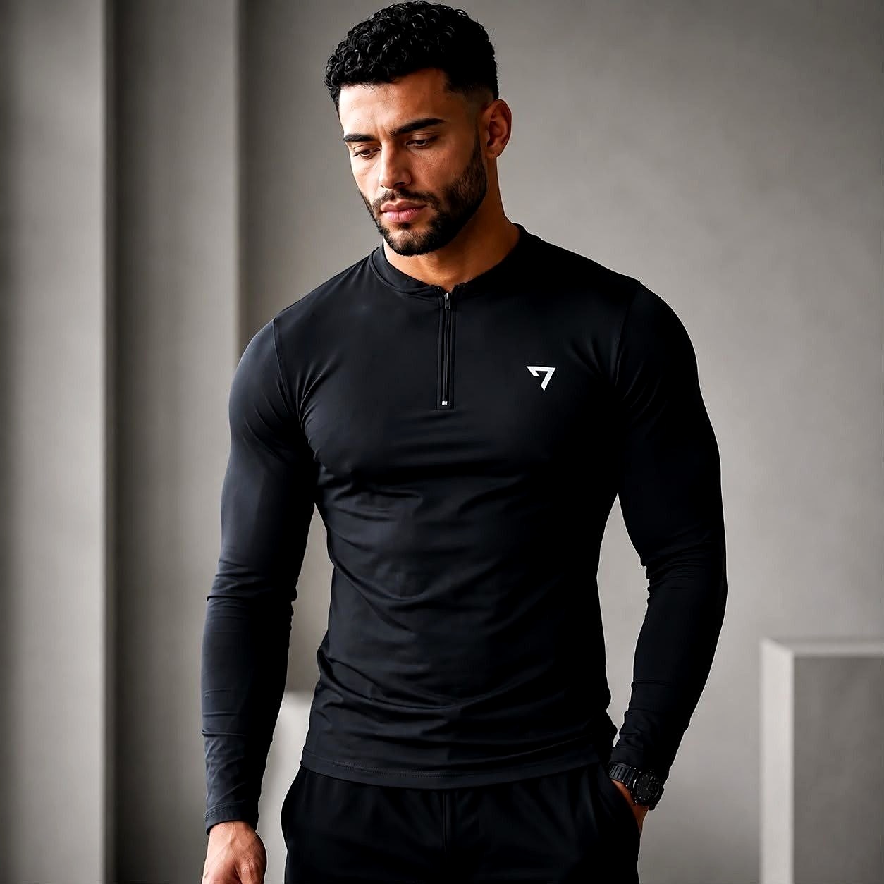 👕 Camisa Térmica Segunda Pele Manga Longa Com Zíper
