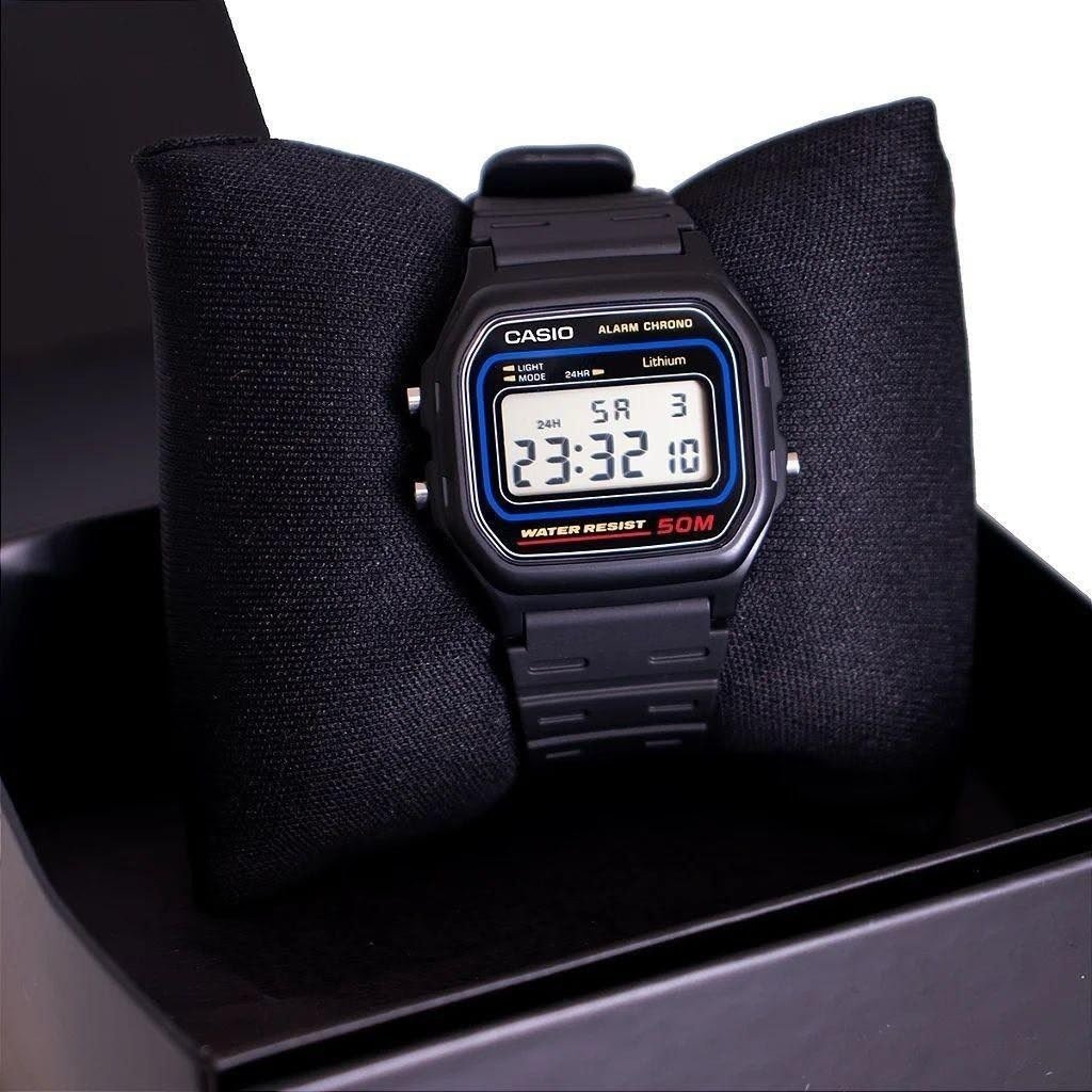 Relógio Casio Masculino Digital Preto de Resina W-59-1VQ