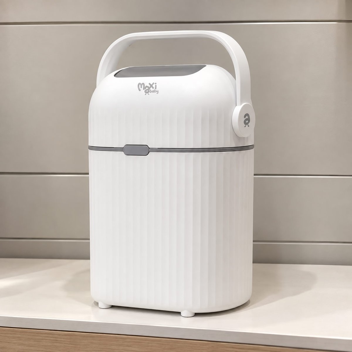 Lixeira Mágica Antiodor Descarte De Fraldas Tampa Giratória Capacidade 9L Freshcan Maxi Baby