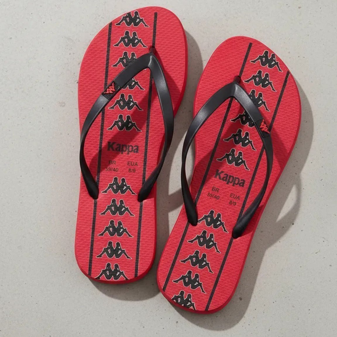 Chinelo Kappa Beach Adulto Unissex Em Borracha