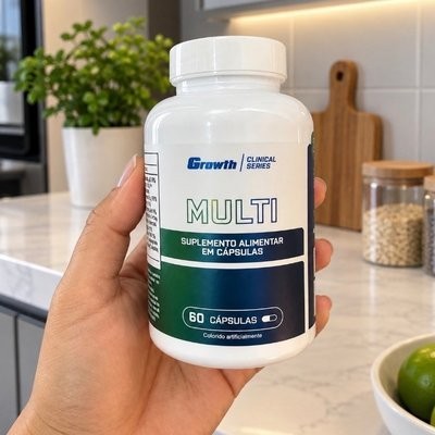 Multivitamínico 60 Cáps. Growth Supplements - Sem Sabor