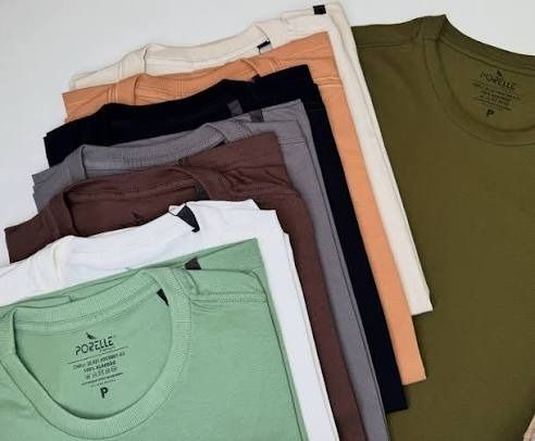 Kit 7 Camisetas Basica Lisa Algodão Premium Masculina (P ao GG)