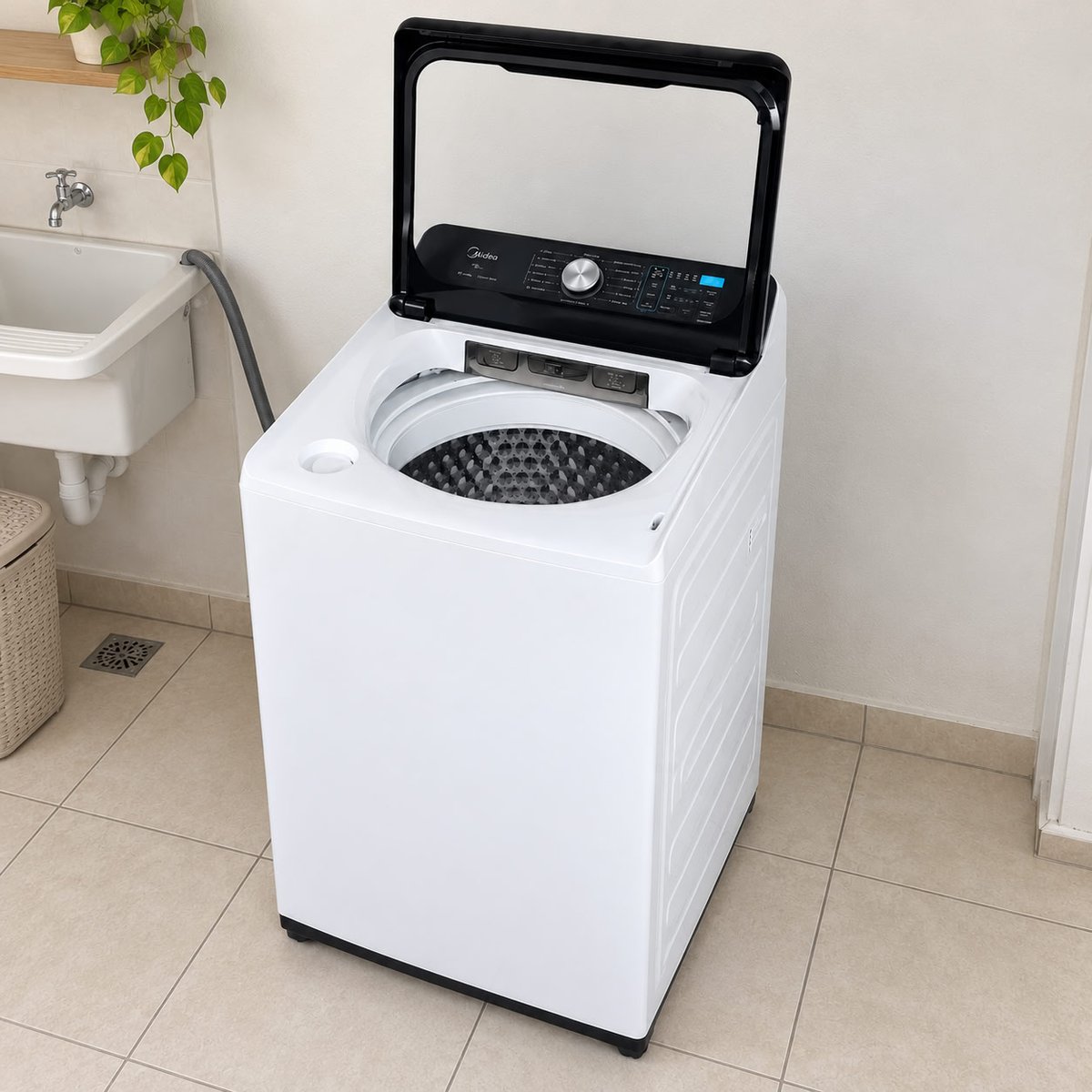 Máquina de Lavar Roupas 14kg Wave Agitator Branca Midea 127v