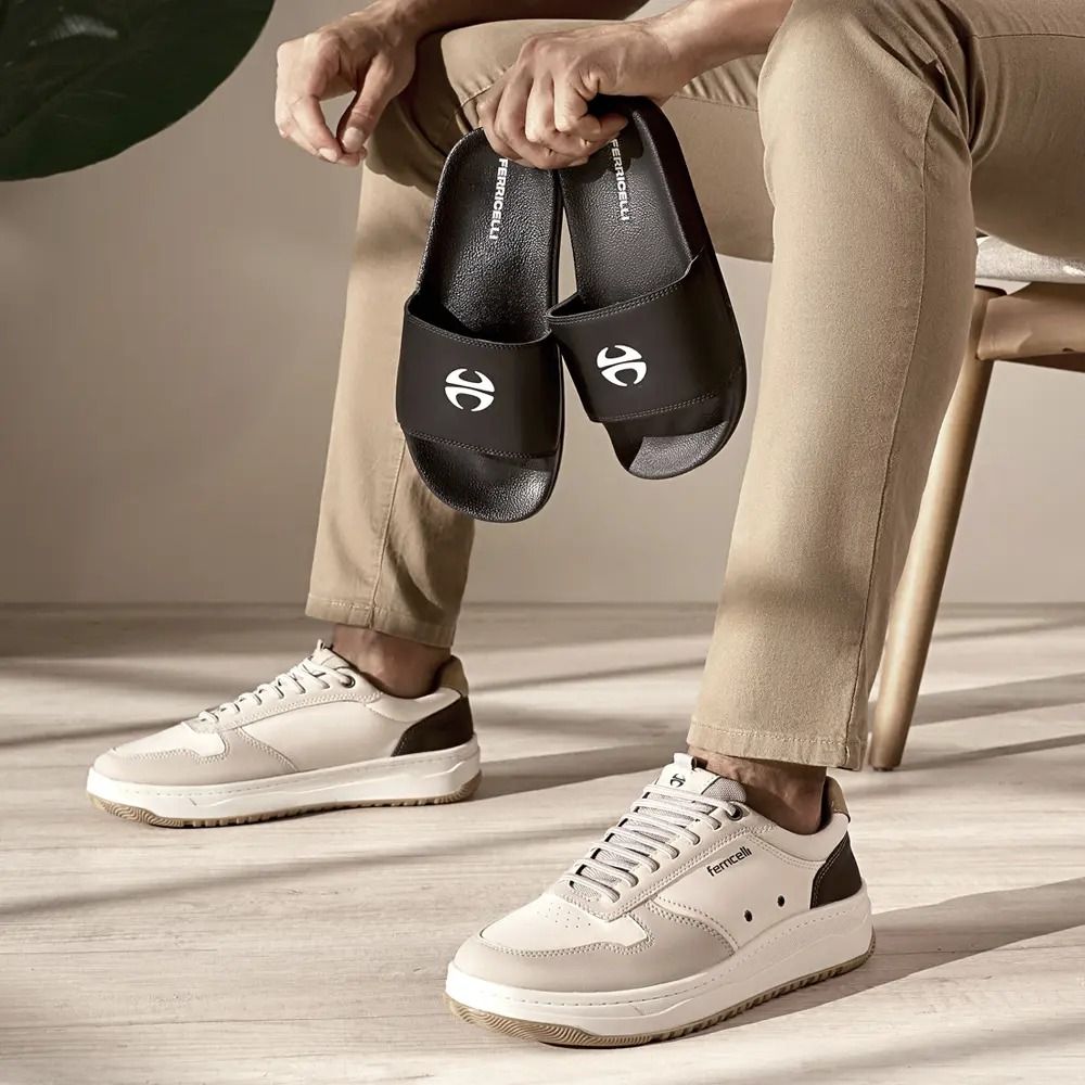 Kit Ferricelli Tenis + Chinelo Estilo Verão Confortável (37a 43)