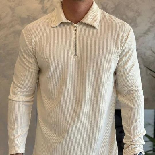 Kit com 2 Camisas Polo Manga Longa Blusa Zíper (M ao GG)