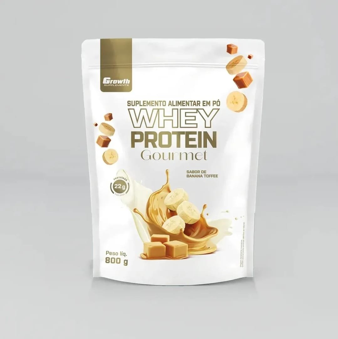 Whey Protein Gourmet 800g Growth Supplements - Banana Toffee Banana Toffee