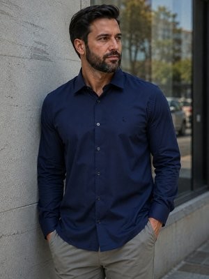 Camisa Ml Prado Reserva Marinho Liso G