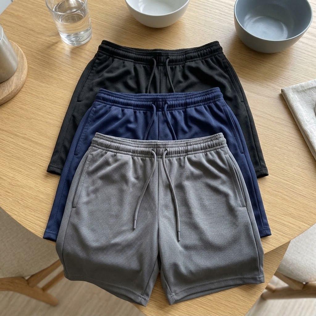 Kit 3 Shorts Bermuda Masculina Tactel Com Elastano Academia