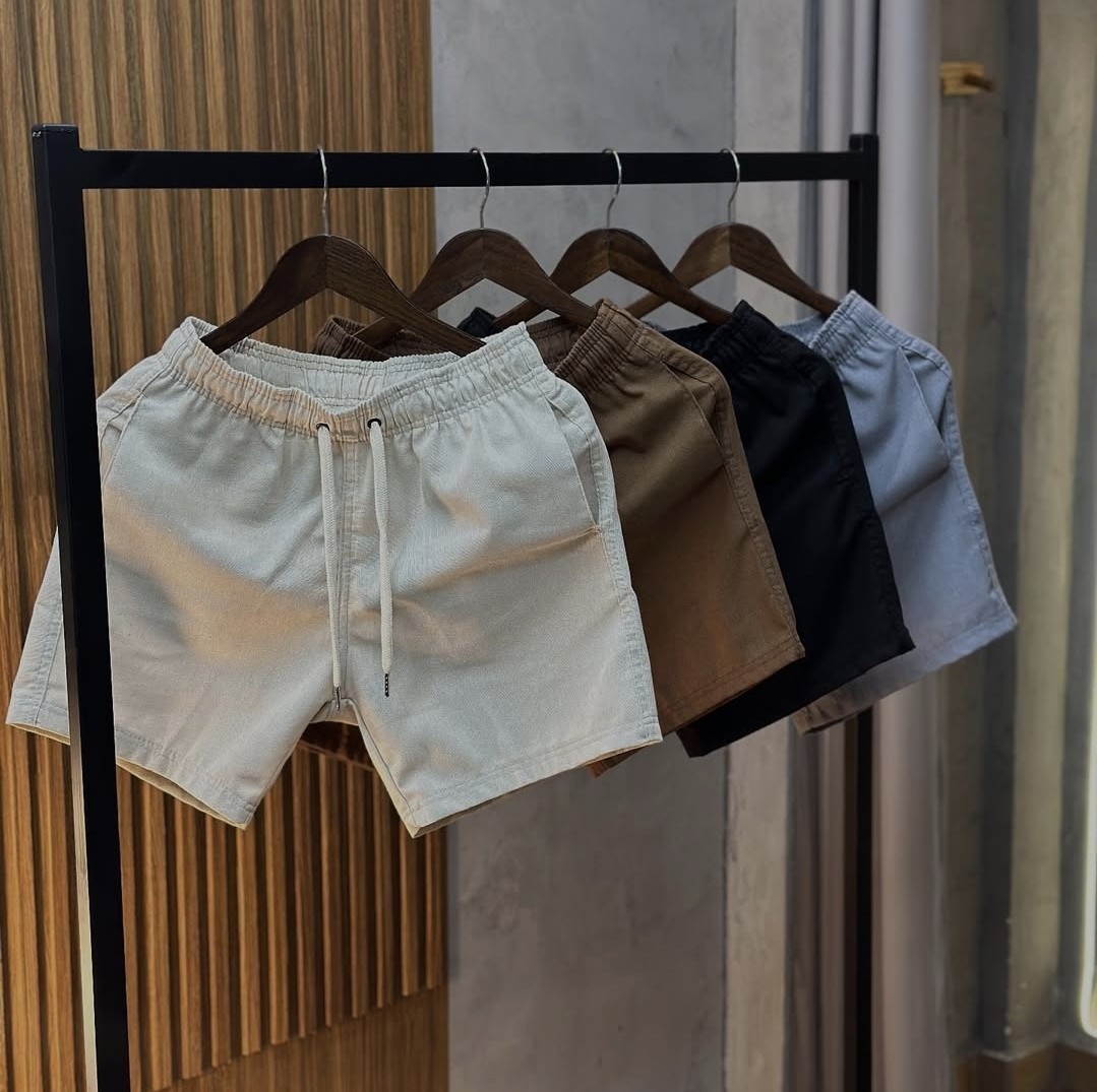 Kit 3 Shorts Masculino Bermuda Linho Verão Envio Imediato (P ao XG)