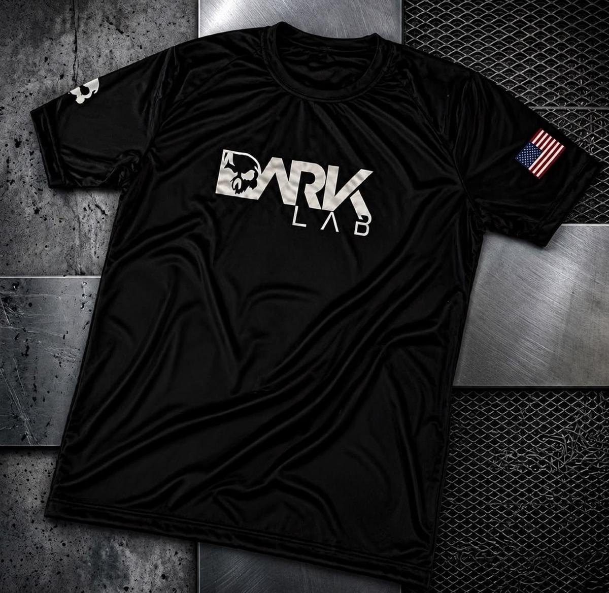 Camiseta Dry-fit Preta Caveira Unisex Dark Lab