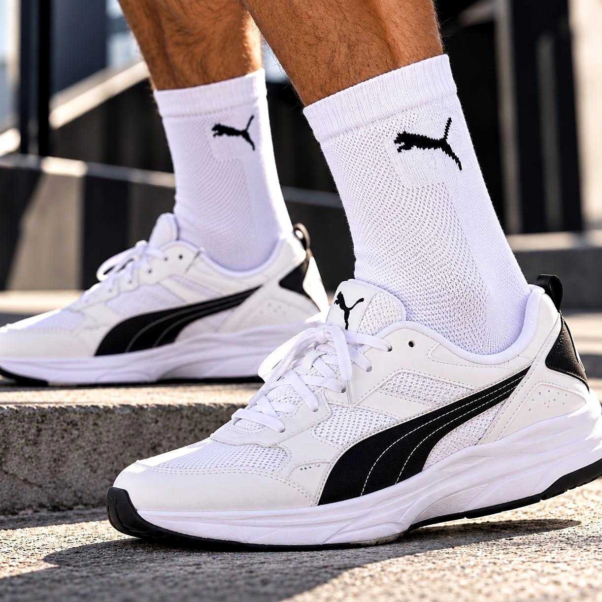 🧦 Kit 6 Pares Meias Puma Cano Médio