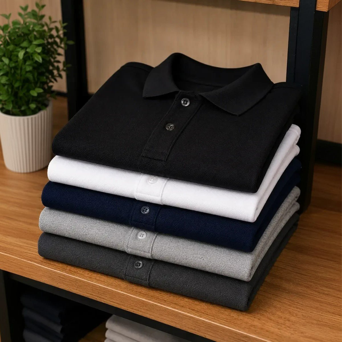 Kit 5 Camisas Gola Polo Masculina Blusa Slim Piquet