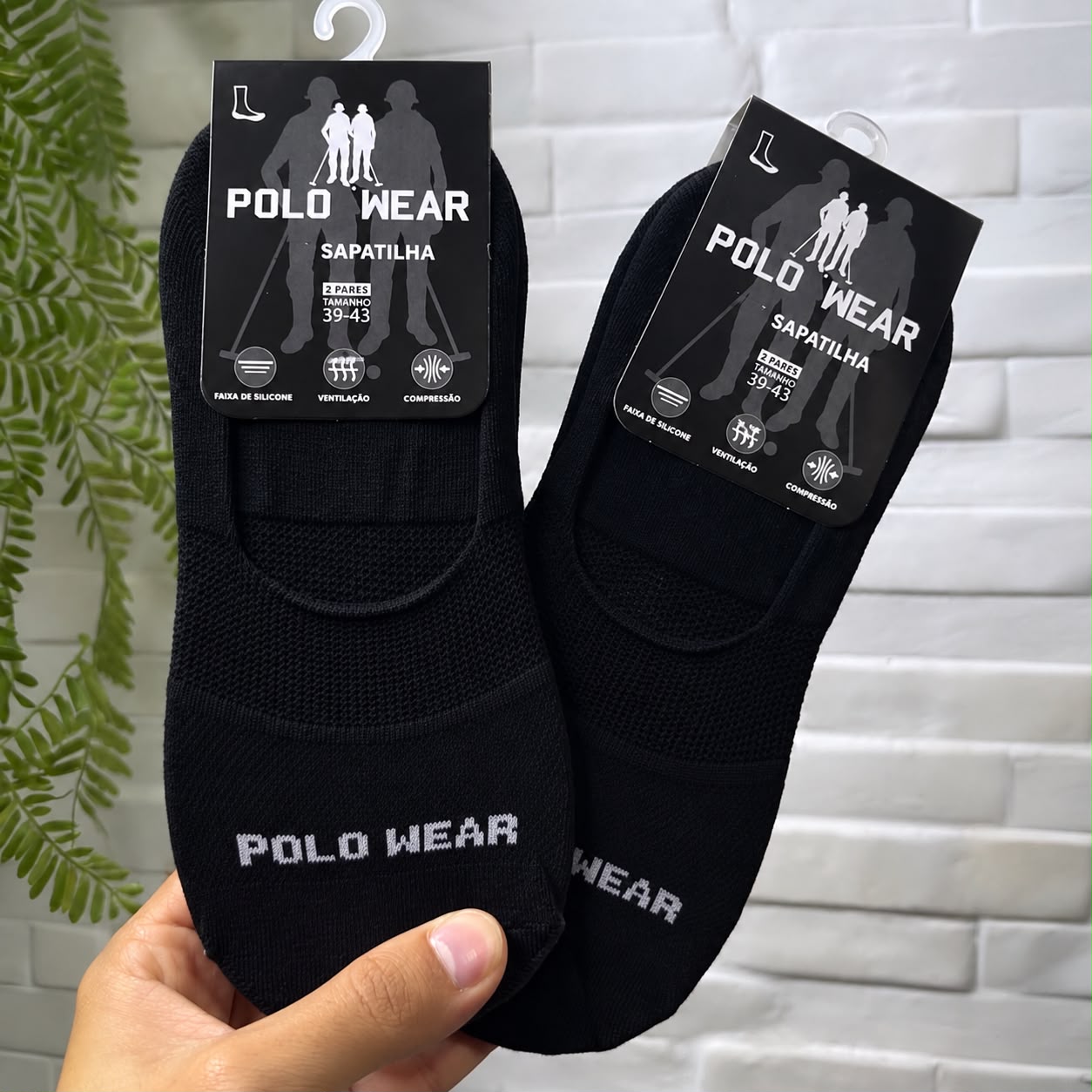 Kit 3 Pares De Meias Sapatilha Polo Wear