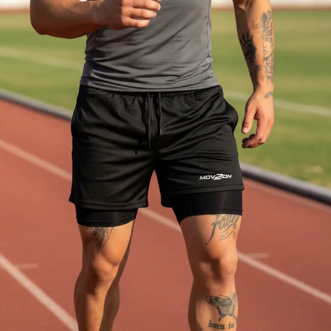 Kit 3 Shorts Masculino 2 Em 1 Dry Fit Academia Anti Odor