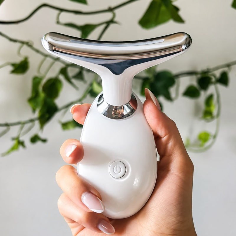 Massageador Facial Lifting De Pescoço e Rosto LED Vibração