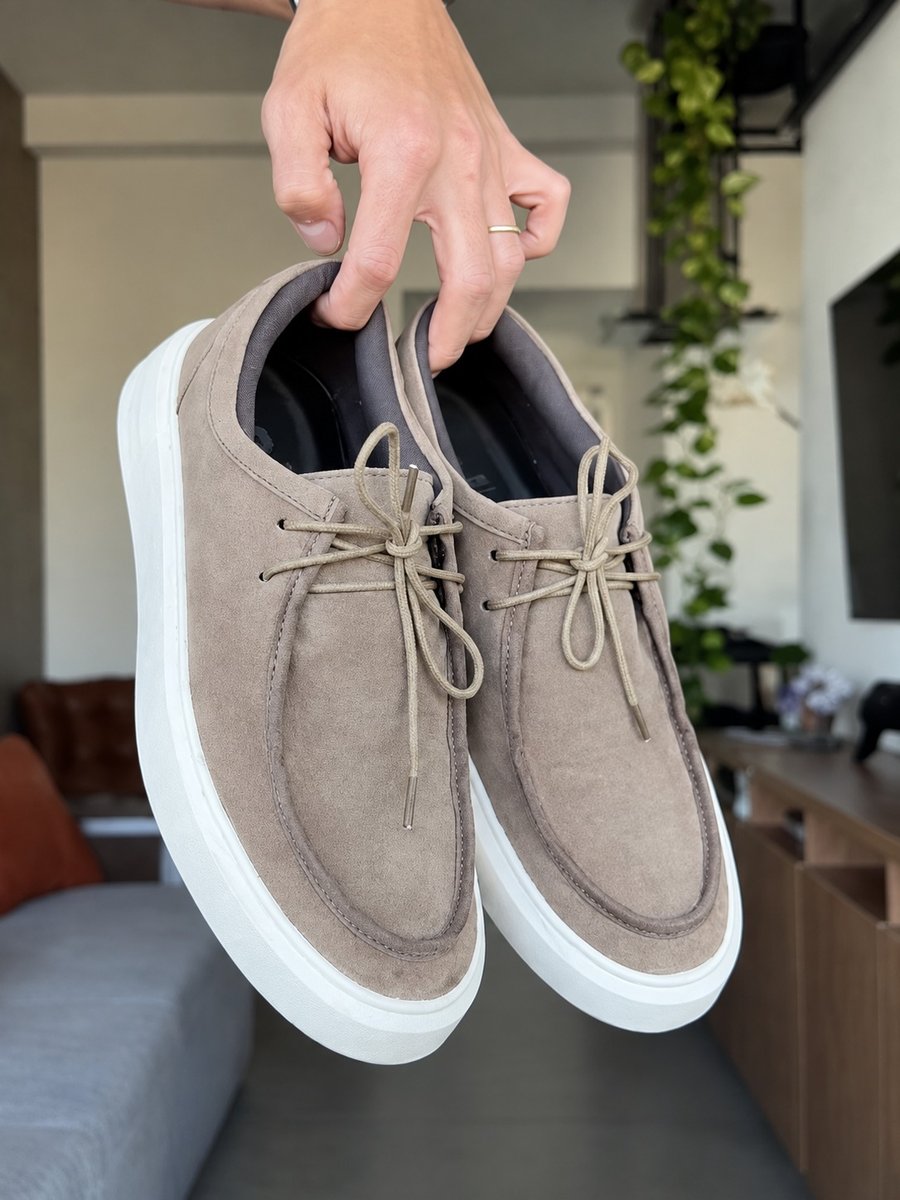 Tenis Casual Rock 06 Bege Casual Corforto Leve