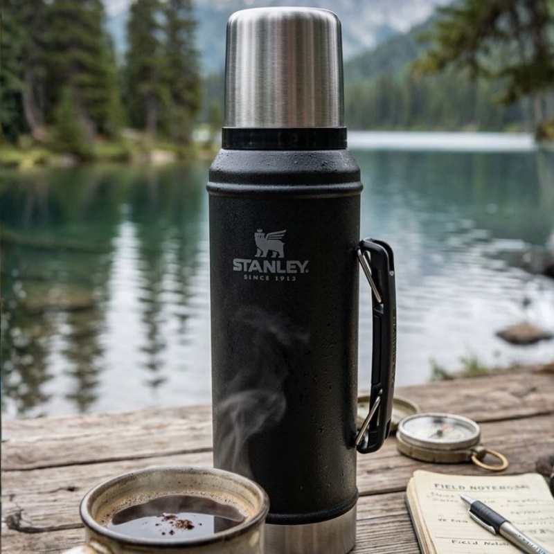Termo Stanley Classic Matte 950mL pretoliso