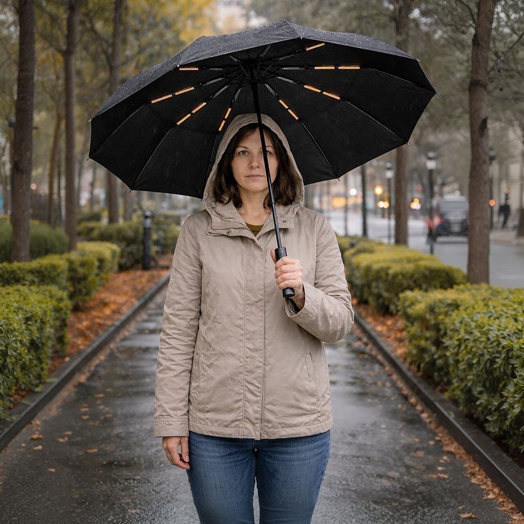 Guarda Chuva Automático Abre E Fecha Reforçado Contra Vento