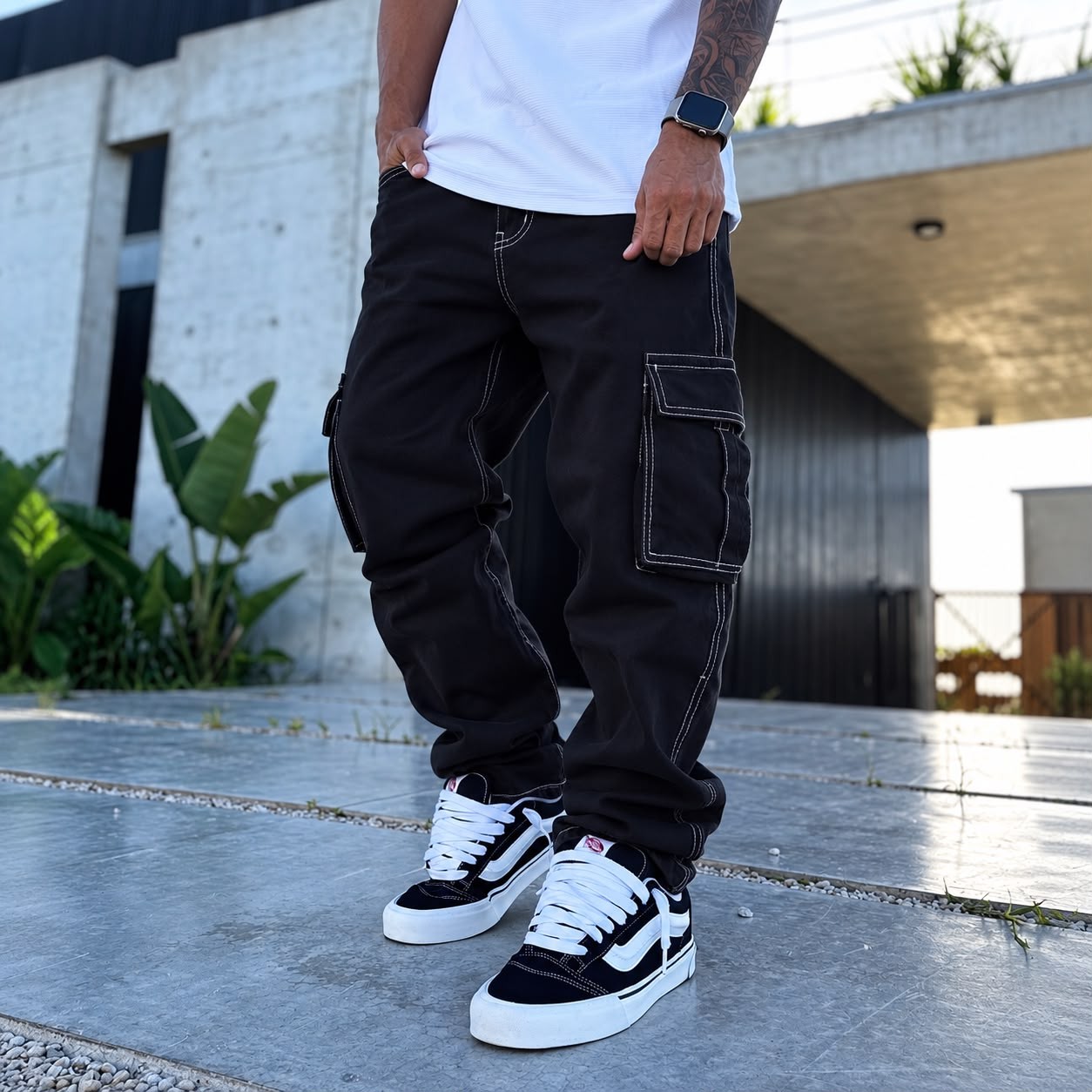 Calça Cargo Premium Masculina Sarja 100% Algodão Skatista (P ao GG)