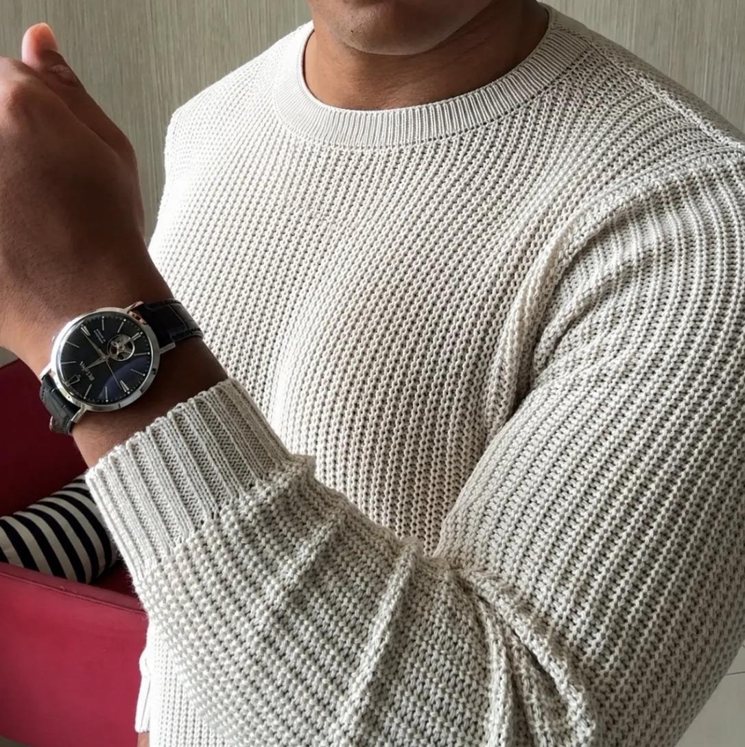 Suéter Masculino Lã Tricot Blusa De Frio Social Manga Longa