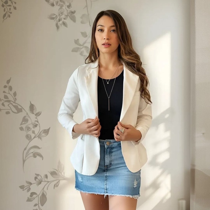 Blazer Casaquinho Alfaiataria Social Feminino Acinturado (4 cores)