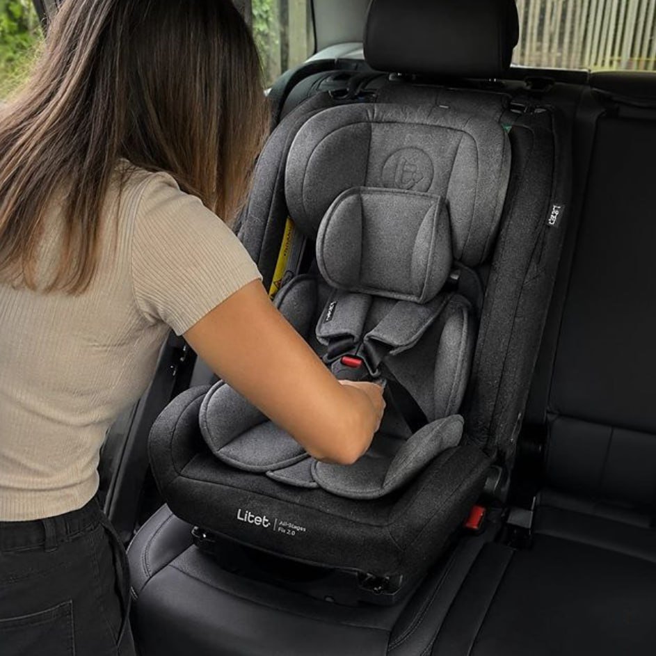 Cadeira para Auto 0-36Kg Isofix Litet All Stages Fix 2.0 Preta e Cinza - BB452