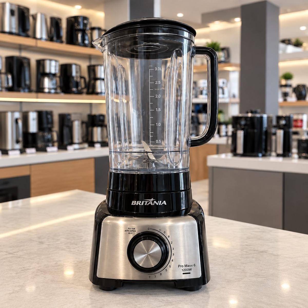 Britânia Liquidificador BLQ1380P Pro Maxx 6 Inox 3L 1200W 220V