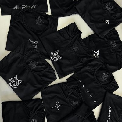 Kit 5 Camisetas Dry All Black Alpha (P ao XXG)