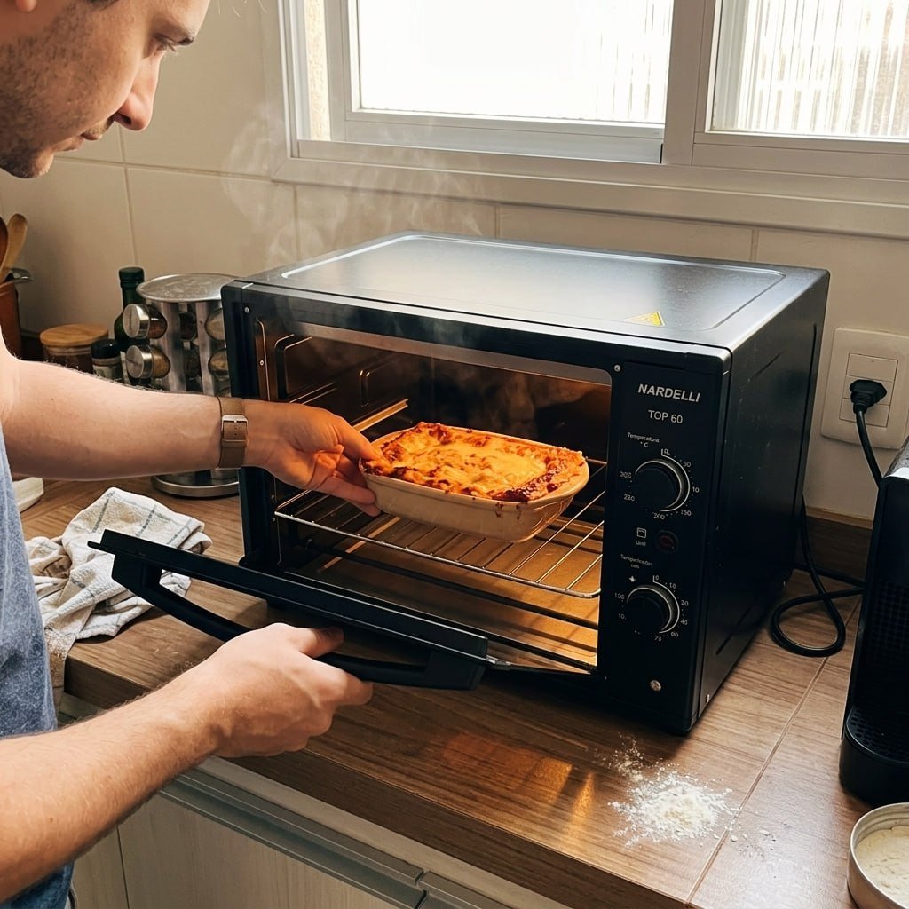 Forno Elétrico De Bancada 110v Nardelli Top60 60litros Black