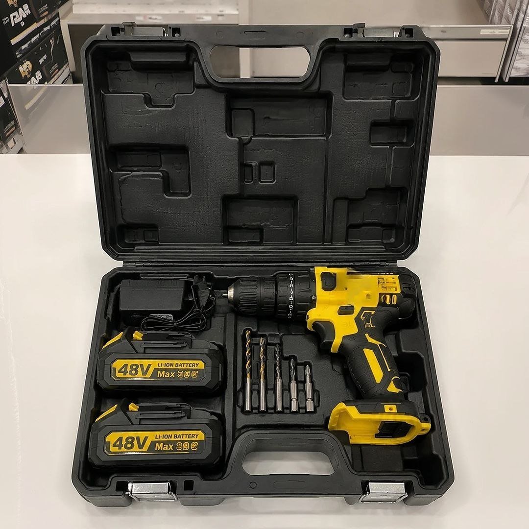 Parafusadeira Furadeira 48v Profissional +2 Baterias +maleta