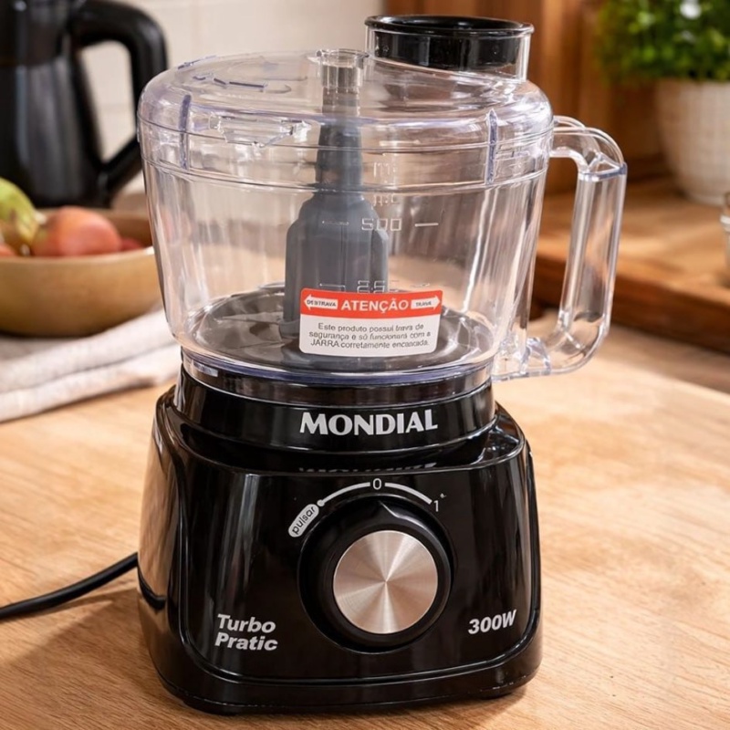 MONDIAL Mini Processador Turbo Pratic, Preto, 300W, 110V - MP-16-B 220V