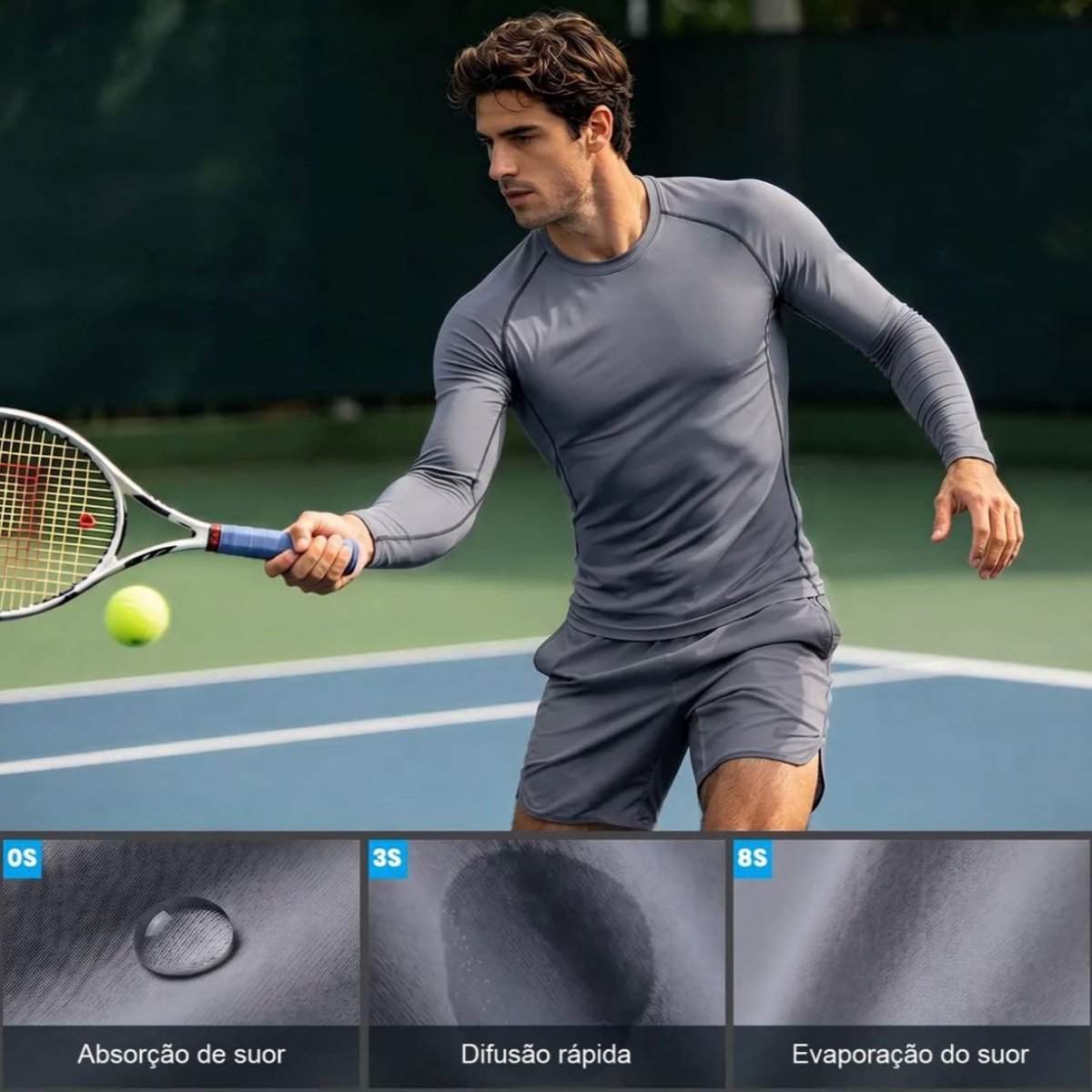 Kit 3 Camisetas Térmicas Masculina Térmica Proteção Solauv50