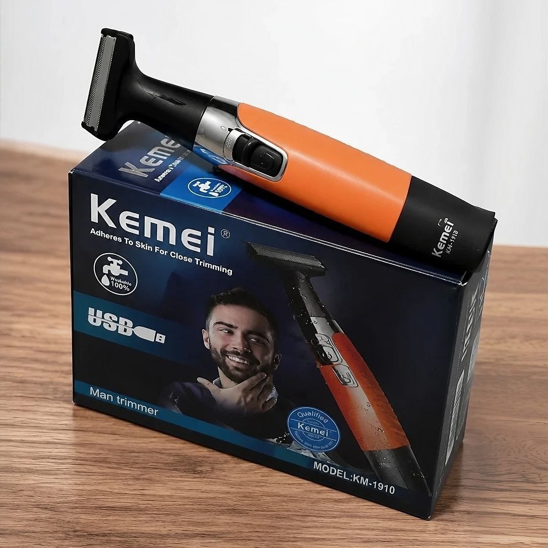 Barbeador Eletrico Kemei Aparador Depilador Removedor Pelos Corpo