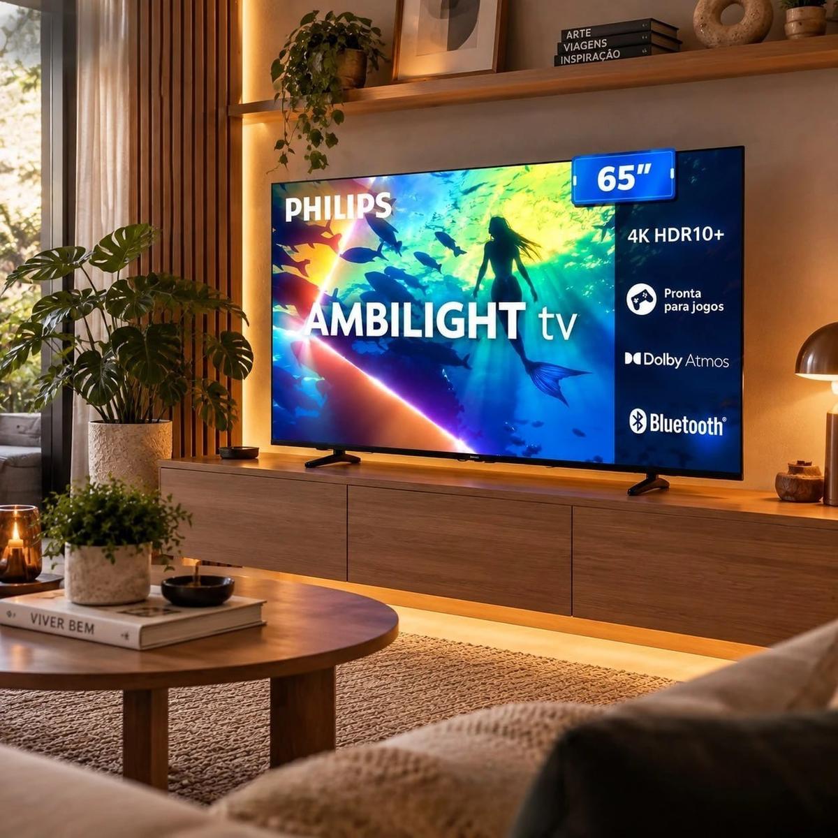 Smart Tv Lcd Led 65 Philips 65pug8100/78 4k Uhd Wi-fi + Blu