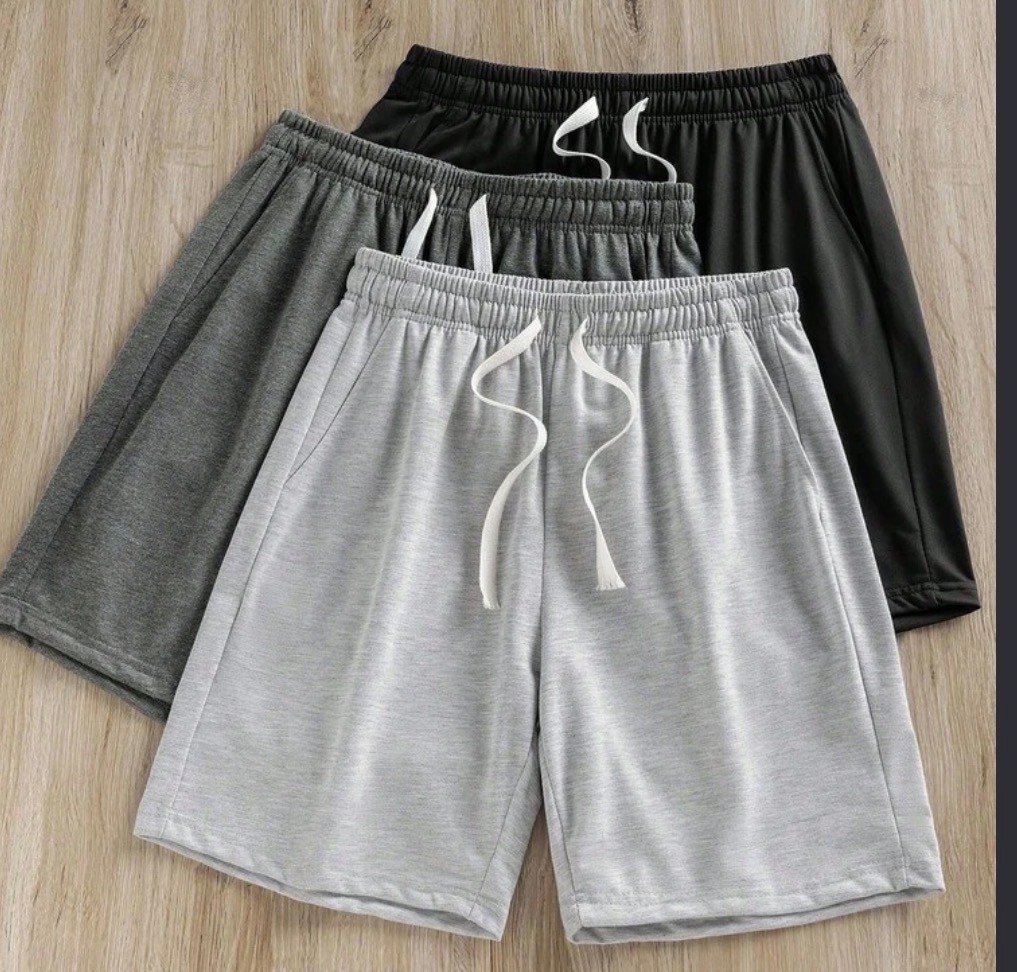 Kit 5 Bermuda Short Moletom Masculino Bolso Academia Corrida