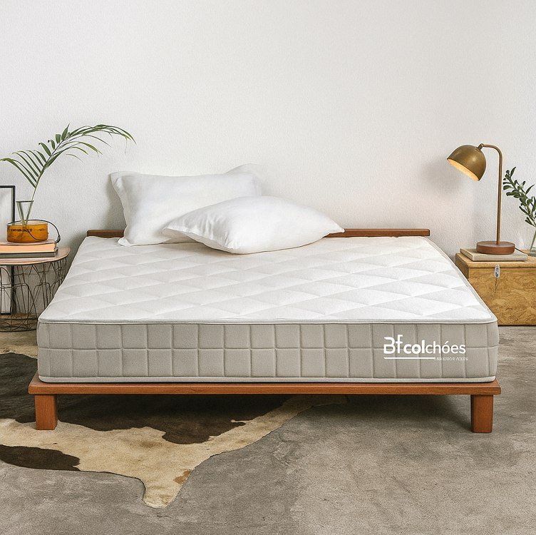 Colchão Casal Ortopédico de Espuma D33 a Vácuo 138x188cm BF Colchões