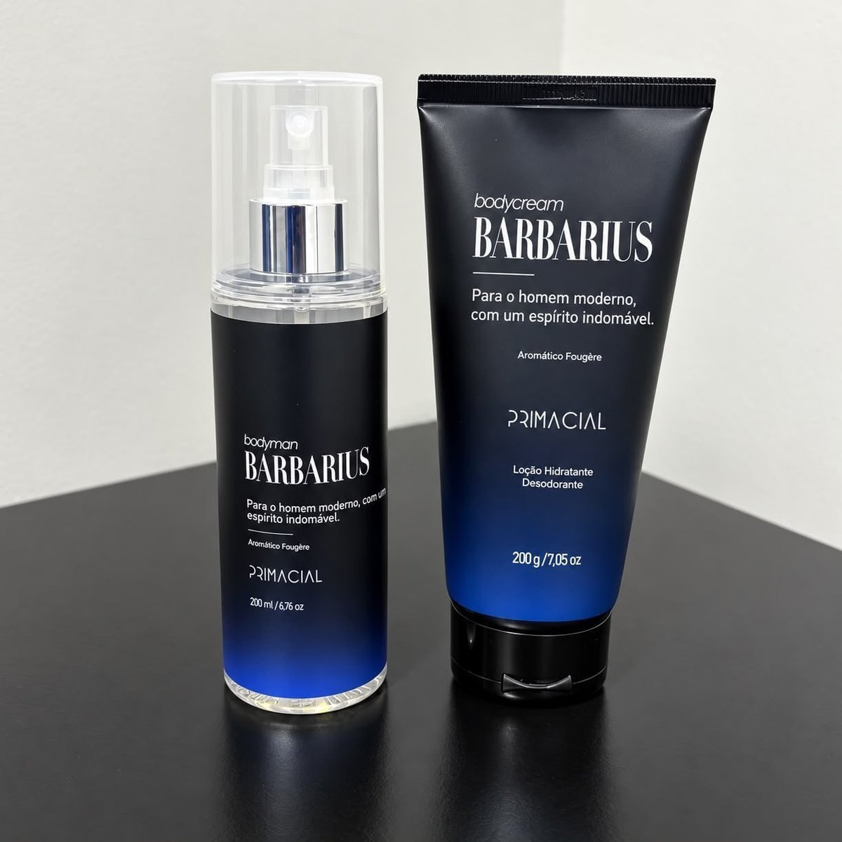 Kit Body Splash Barbarius + Hidratante Desodorante Masculino