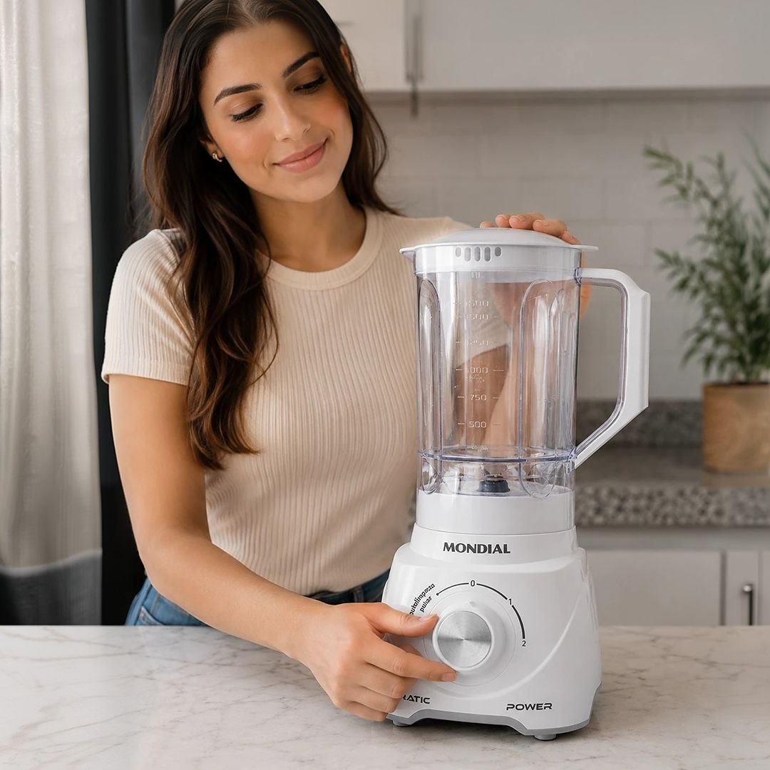 Liquidificador MONDIAL Pratic Power, 550W, 110V | Branco, L-97-W